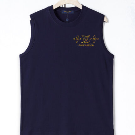 Louis Vuitton pure cotton sleeveless men’s vest Exquisite embroidery